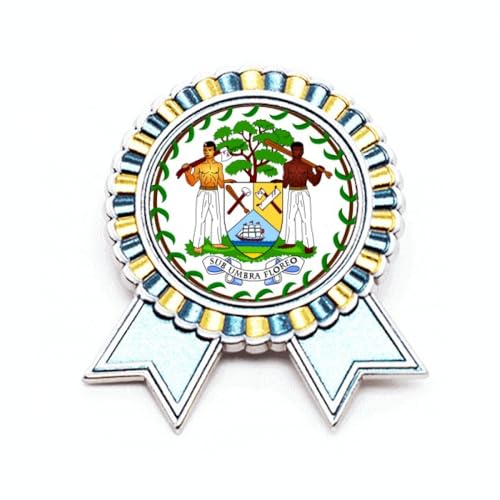 Broche emblème national Belize M métal insigne de revers pour veste et sac