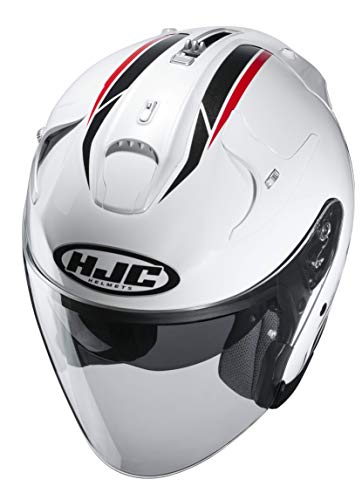 HJC Casco de moto FG-JET PATON MC10, Blanco/Negro, XS