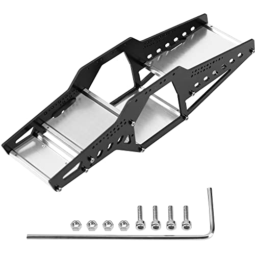 Châssis aluminium SCX24 ShareGoo argenté haute précision pour voiture RC Crawler 1/24