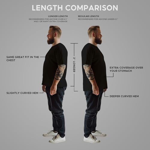 LemonVibe 10 Pack Men's 3XL-8XL 3 Pack Big and Tall T-Shirts Casual Stretch Short-Sleeve Tee for Men 7XL — view 5