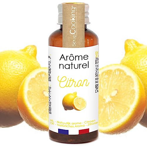 ScrapCooking - Arôme Naturel Liquide de Citron 40ml - Arôme Alimentaire Citron pour Pâtisserie, Yaourts, Gâteaux, Cheesecakes, Biscuits, Entremets, Mousses, Glaces,...