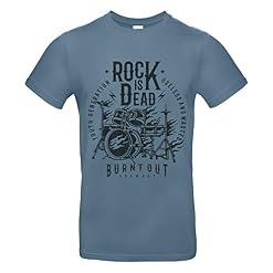 Smilo & Bron T-shirt pour homme Motif Rock is Dead imprimé - Les Beatles, Paul McCartney, John Lennon, RIngo Starr, George Harrison
