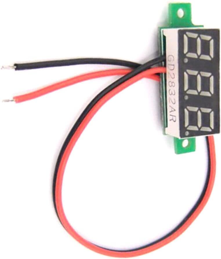 10 Voltmetri Digitali Mini Da 0,28 Pollici - Display LED Rosso A 3 Cifre, 2 Fili, Per Pannelli E Progetti Elettronici