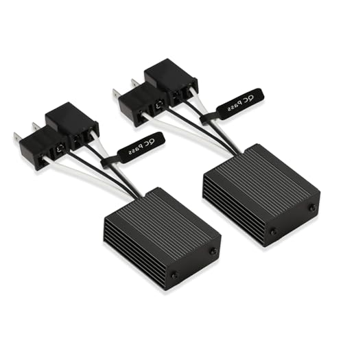 Zethors H7 Canbus Decodificador Sin Errores Bombillas Coche Resistor Decodificadores para H7 LED Faro Anti-parpadeo Adaptador Arnés Advertencia Cancelador Condensadores Kit de Conversión