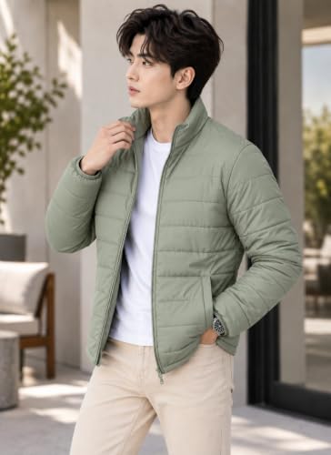 Image of TAGAS JACKET|mans Winter Puffer Jacket| Men's Solid Black Quilted Puffer Jackets | Lightweight Warm Winter Wear | Full Sleeve Front Zip Closure | Casual Outdoor Travel Jacket for Men