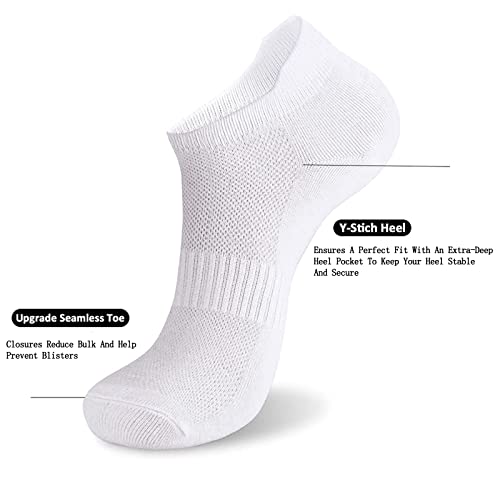 brookhaus Women Low Cut No Show Running Socks 6 Pairs - Cushioned Arch Support, Moisture Wicking Athletic Ankle Socks2