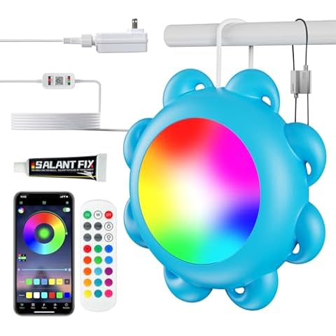 Fitop LED Pool Lights,Pool Lights with APP Control 12W RGB Color Changing Pool Light Music SyncSubmersible LED Pool Lights for Inground Pools Waterproof IP68 32ft Cord Cover