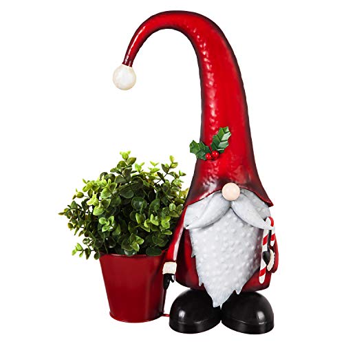 Evergreen Garden Beautiful Decorative Seasonal Winter Gnome With Planter Garden Statue - 11 X 5 X 18 Inches Fade And Weather Resistant Indoor/Outdoor Decoration For Homes, Yards And Gardens #TOP3