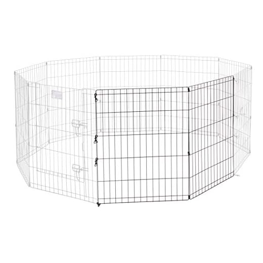 Universal Pet Playpen 2-Panel Extension Kit | Fits Metal 30-Inch Dog Pens | Kit Measures 30H x 47.50W Inches | Includes 4 Thumb Snaps, 2 Ground Stakes