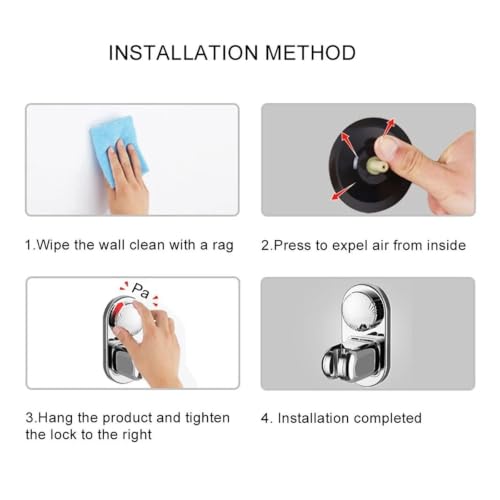 Soporte de ducha orientable 360 con ventosa universal para cabezal 5