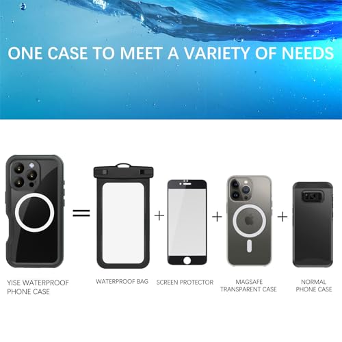 Coque étanche iPhone 16 Pro Max MagSafe transparent bleu - 7