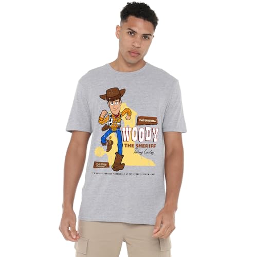 Cotton Soul Disney Toy Story Original Woody Unisex T Shirt, Grey Heather, Small