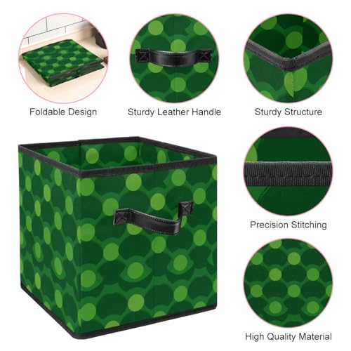 Boîte de rangement pliable bac de rangement cube durable organisation maison vert - 5