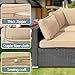 Frxeyaliz 14Pcs Outdoor Cushion Covers Replacement Washable w/Zipper for 6-Seaters Sofa Patio Slipcovers Set Seat and Back Covers Only-23.6x23.6x4inch