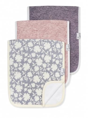Image of Copper Pearl Premium Baby Burp Cloths - 3-Pack Large Cotton Burp Cloths, Extra Soft Spit Up Rags with 3 Absorbent Layers, Perfect for Baby Boy and Baby Girl Gifts (21 inch x 10 inch Size, Lacie Set)