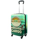 FUL Star Wars The Mandalorian Grogu 21 Inch Kids Rolling Luggage, Hardshell Carry On Suitcase with...
