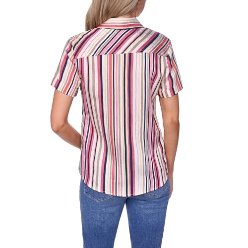 Image of Nautica Women's Button Front Short Sleeve Camp Shirt