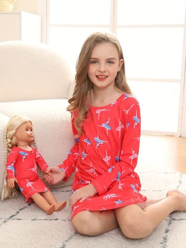 Bow Dream Girl Dress Cute and Matching American Girl Doll Clothes Accessories for Girls Dresses Set Dancing Girl3