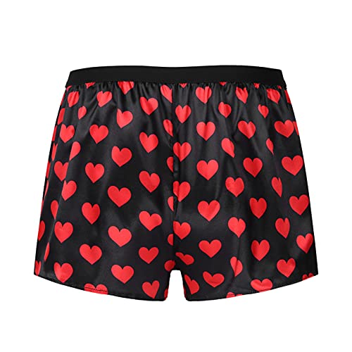 Mens Shiny Silky Satin Boxer Shorts Lingerie Underwear Summer Loose Fit Sports Short Pants2