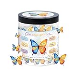 Tarjetas de Afirmaciones para Mujeres | Botella Inspiracional con Mariposas - 60 Frases Motivacionales En Bote Espiritual | Para Oficina Escritorio Viajes Dormitorio Fiestas Cumpleaños Aula Amigas