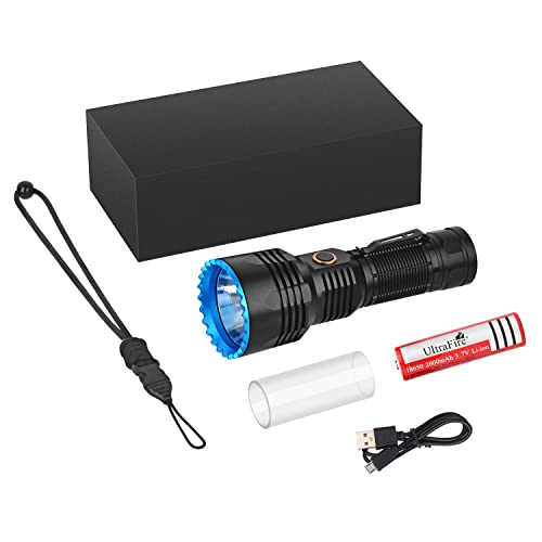 Ultrafire X3 Pro 4000 Lumens Tactical Flashlight Rechargeable Led Flashlight, 700 Meters Super Bright Floodlight, 40W High Power Handheld Flash Light, 7 Modes, Usb-C, Ip68 Waterproof #TOP1