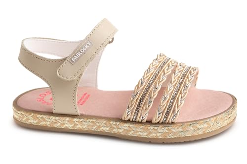 Sandale fille Pablosky Pepa 437030 en cuir rose pour enfant