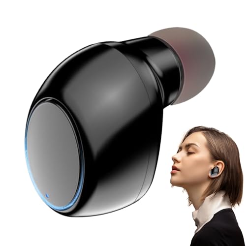 Jomewory True Wireless Earbud - Invisible Earbuds - Single Earphone with Display, Wireless Earbuds with Long Battery Life and Stable Connection
