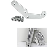 POWER JAMES Silver Front Brake Rotor Caliper Mount Bracket Adapter for Harley Davidson 125* 4R