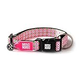 Max & Molly Urban Pets Smart ID - Collar de Perro de Neopreno Suave, Impermeable, Lavable a máquina, Hebilla de Poder, Etiqueta QR y Perfil de aplicación Personalizado, Rosa Retro XS