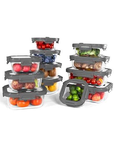 10 Best Borosilicate Glass Containers That Keep Food Fresh Longer 3 12-Pack Borosilicate Glass Containers with Lids
