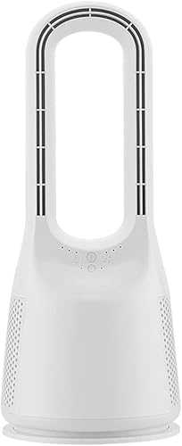 Ventilador sin aspas USB, ventilador de escritorio sin aspas, ventilador de mesa recargable con luz nocturna, 3 velocidades, ventilador de torre