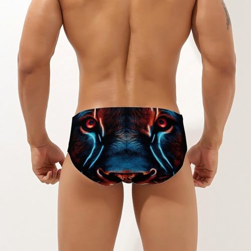 Lion Face Men's Swim Brief Sexy Bikini Swimwear Swimsuit Board Surf Shorts Trunks2