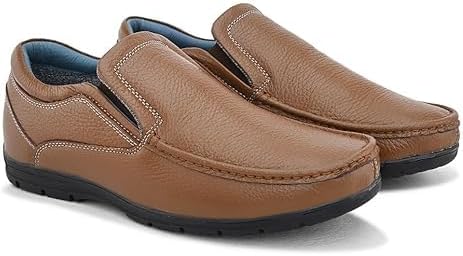 Slip-On Loafers, Black Textured Leather, Moc Toe, Soft Cushioned Insole, Rubber Sole, All Seasons