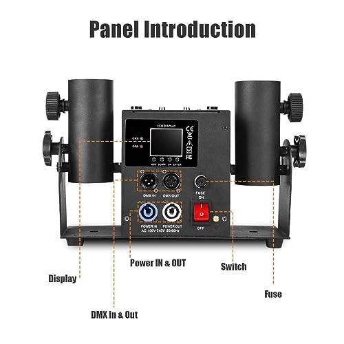 Machine à confettis double tête DMX512 et télécommande pour fêtes - 7