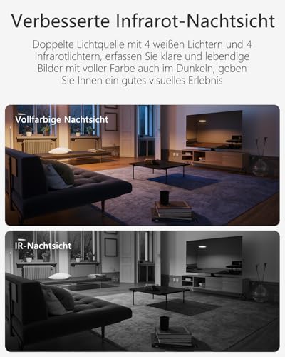 VSTARCAM Überwachungskamera Innen - 2K QHD, 360° WLAN Indoor Hundekamera mit APP, Automatische Verfolgung, 2-Wege-Audio, Bewegungserkennung, Farb-Nachtsicht zu 9m, bis zu 256 GB lokaler Speicher 01