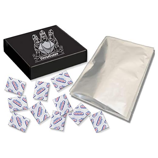 Growguard Lot de 50 sacs en mylar avec absorbeurs d'oxygène 500 cc pour le stockage et la protection à long terme des aliments