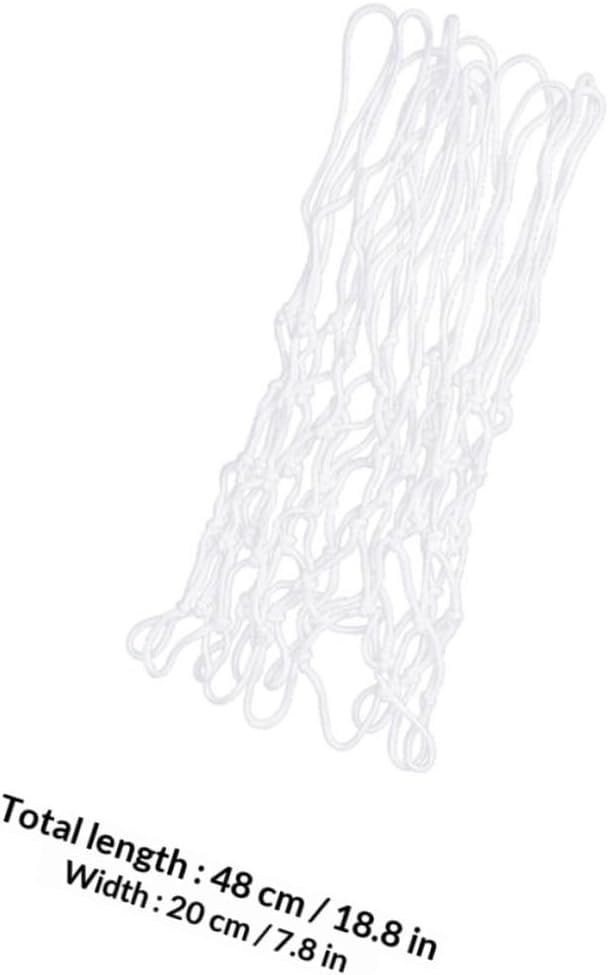 Holibanna 2pcs Thickened Nylon Basketball Nets Outdoor Indoor Professional Basketball Playing Nets for Training and Game Use