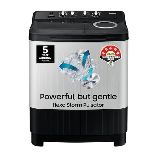 Samsung 8 kg, 5 star, Semi-Automatic Top Load Washing Machine (WT80C4200GG/TL, Air Turbo Drying, Light Gray, 2023 Model)