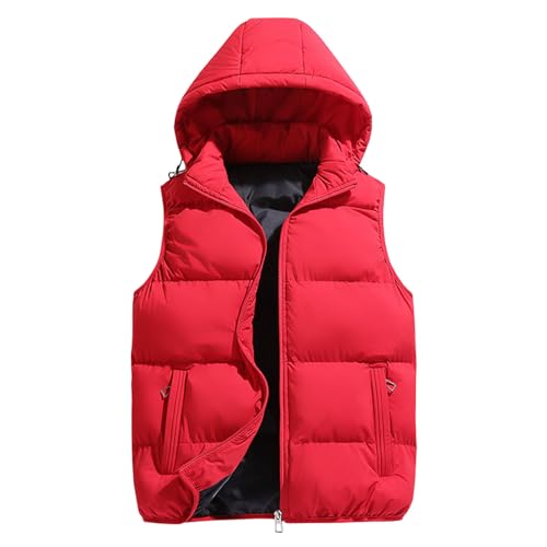 Chaleco de invierno para hombre con capucha desmontable y aislamiento térmico