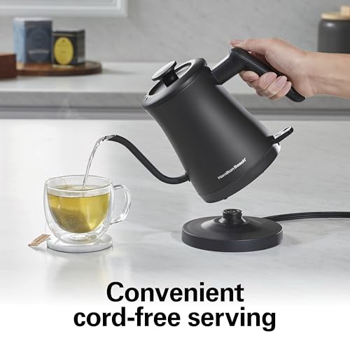 Image of Hamilton Beach Compact 20 oz. / 0.6 Liter Gooseneck Electric Kettle (Pack of 2)