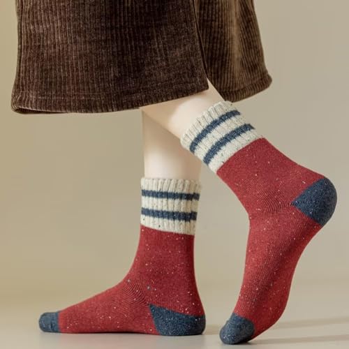 Image of Yoicy Womens Super Thick Wool Socks - Soft Warm Comfort Casual Crew Winter Socks (Pack of 3-5), Multicolor