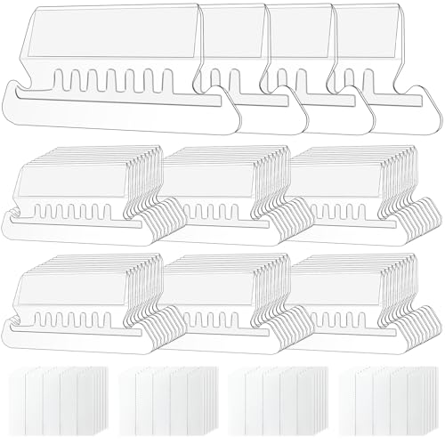 Abas de pasta de arquivo, 60 abas de arquivo transparentes para pendurar e 120 inserções de 5 cm de