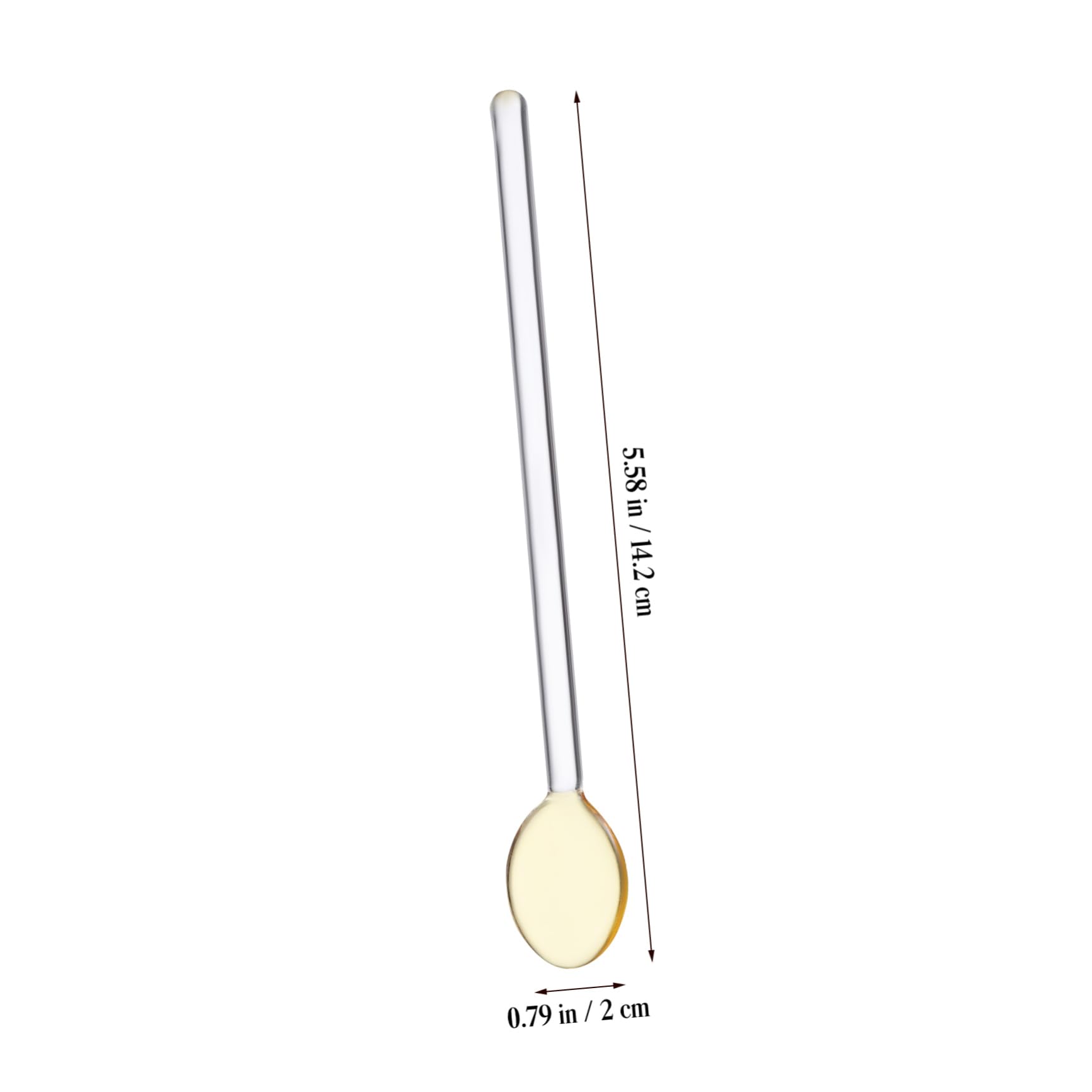 PRETYZOOM Cute Spoons Set 6pcs Glass Stirring Spoons Long Handle Perfect for Coffee Tea Soup Mixers
