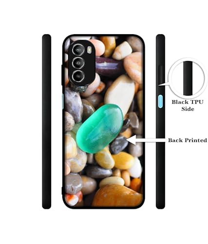 Image of Sea Stones Design Premium 2D Printed Metal Back Case Cover for Motorola Moto G52 4G / Moto G82 5G