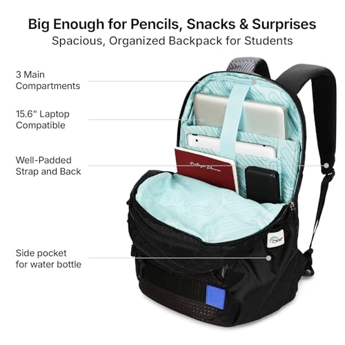 Image of uppercase Pixel Plus Laptop Backpack | Well-Padded, Separate Tech Organiser, Rain Cover, Trolley Sleeve, Side Bottle Pocket | 500 Days Warranty | Black