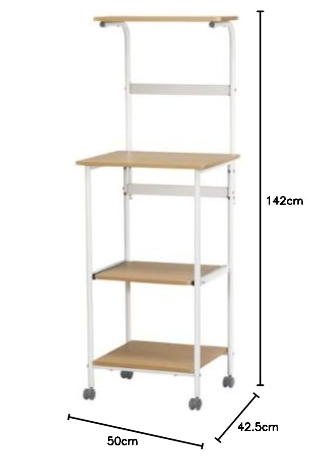 Amazon｜koeki レンジワゴンハイタイプ ナチュラル KW500(NA