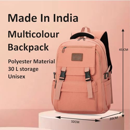 Image of Tinytot 30 Litre Japanese Korean Style School Bag Water-Resistant Laptop & Travel Backpack - Unisex Large 18 Inches Multipurpose Student Backpack for Boys & Girls, Men & Women