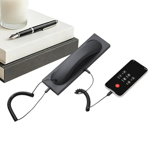 C-type Retro Telephone Handset - Wired Mobile Phone Receiver with | Classic VintageC- Design Handset | High Definition Sound for