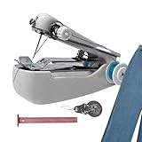 Handnähmaschine – Metall PP 12 x 2,5 x 7 cm, Set Mini tragbares Gerät | Tragbare Nähmaschine | Tragbare Nähmaschine für Anfänger, Reisen, Heimwerken, Reparaturen zu Hause.