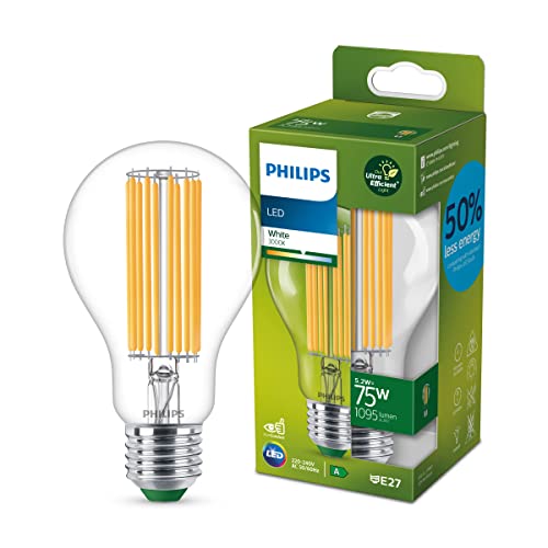 Philips LED Lampadina Classe A Ultra Efficiente a Risparmio...